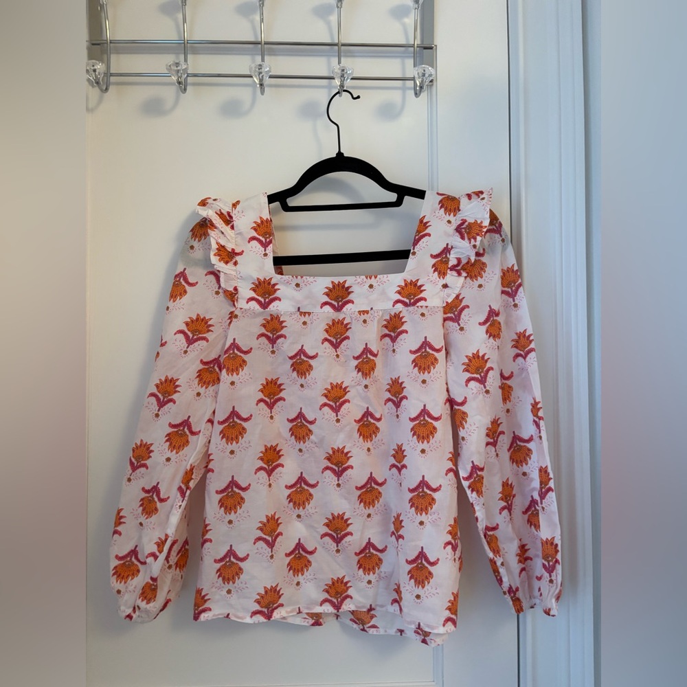 Women’s Square Neck J Crew Long Sleeve Blouse - Picture 2 of 3